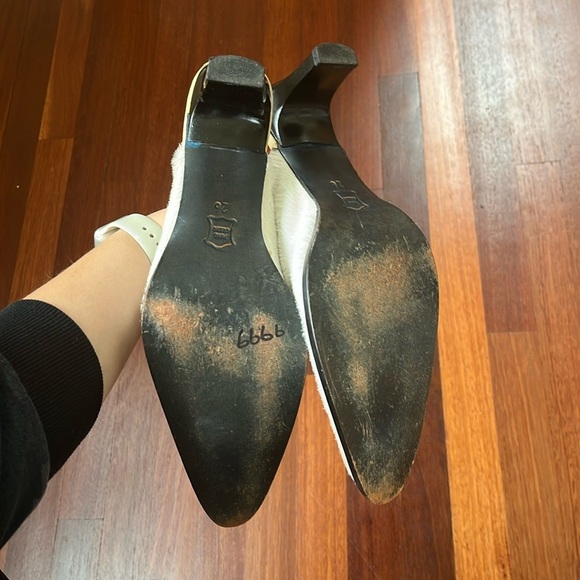 ROLLING STONE vintage cow fur mules from Mexico 26 - Picture 3 of 5